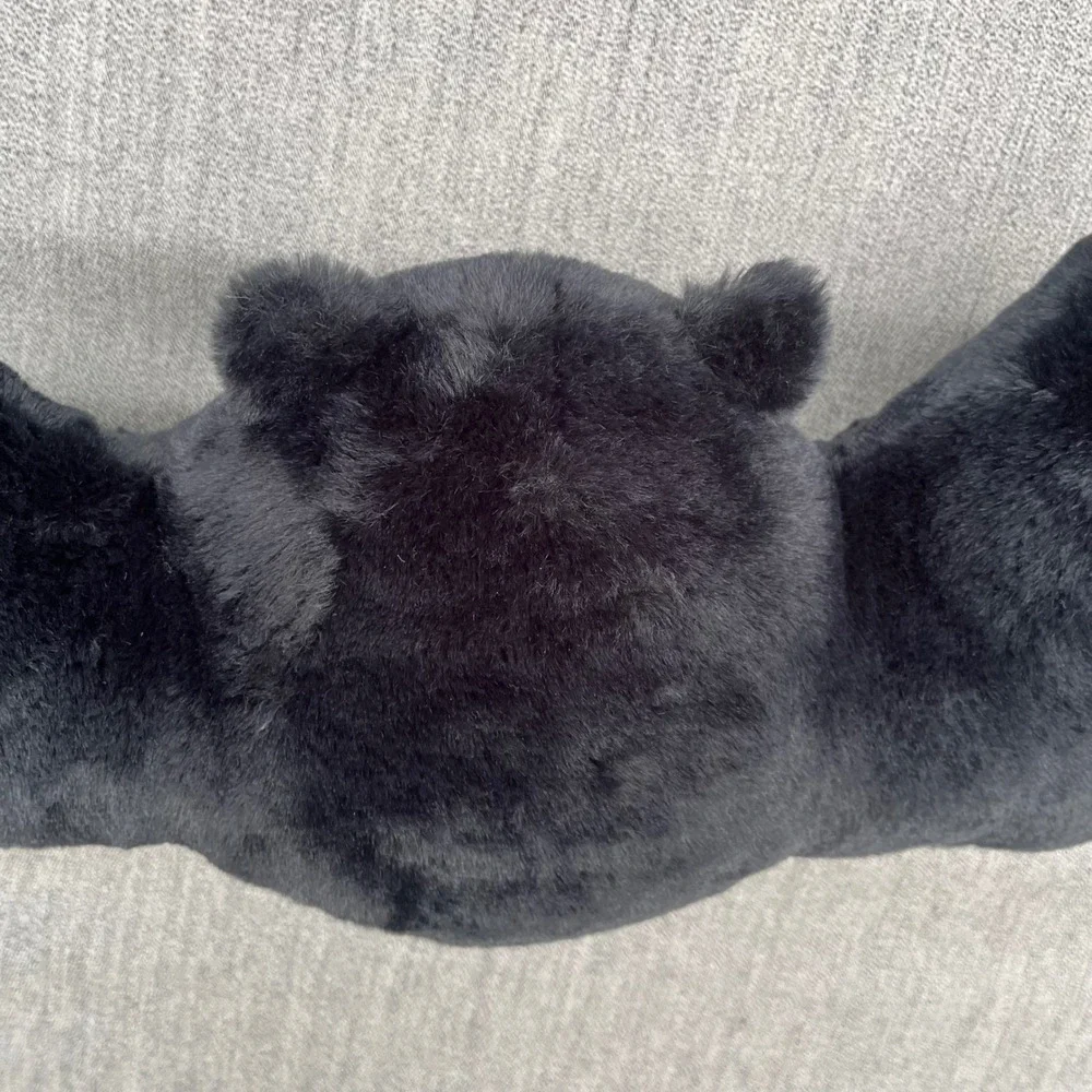 Hyde & Eek 2023 Halloween Black Bat Plush Toss Pillow 15